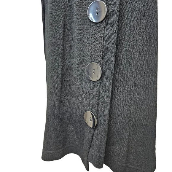 Soft  Surroundings Womens Mesa Button Vest Draped Open Front Black Size Large - Picture 5 of 9